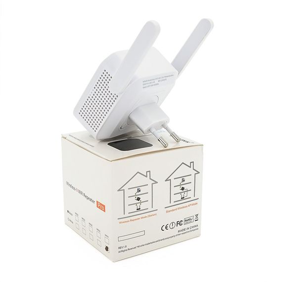 Підсилювач WiFi сигналу з 2-ма вбудованими антенами LV-WR35, живлення 220V, 300Mbps, IEEE 802.11b/g/n, 2.4-2.4835GHz, BOX | Зображення 1
