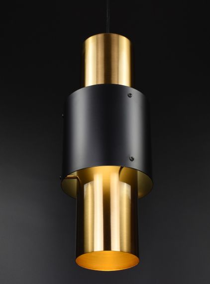 Люстра підвісна на 1 лампочку 27088 Латунь 45-200х15х15 см. | Зображення 3