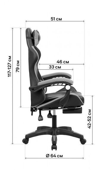 Кресло геймерское GT Racer X-2323 BlackRed | Зображення 7