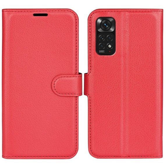 Чохол книжка з кишенями для карт на Xiaomi Redmi Note 11 4G / 11s / Note 12s колір Червоний | Зображення 4