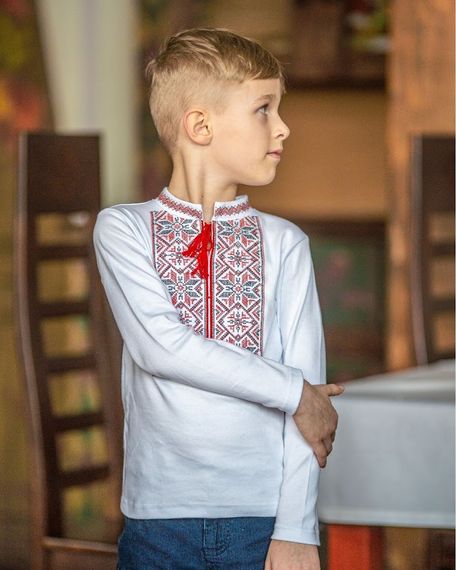 Вишиванка для хлопчика з довгим рукавом Носи своє 98 Білий (p-11939-132069) | Зображення 7