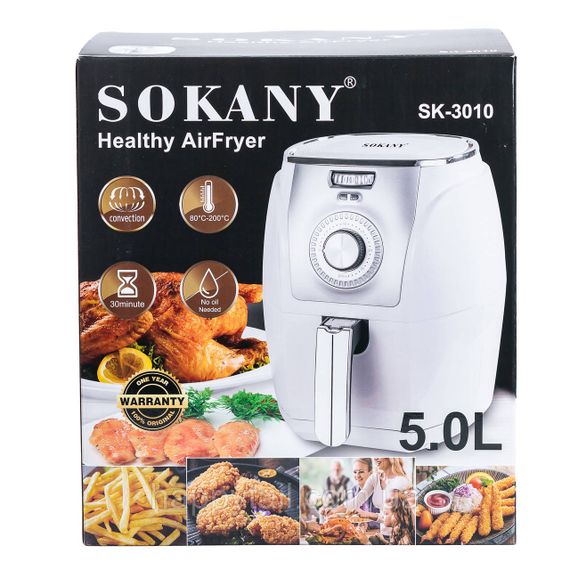 Аерофритюрниця Sokany на 5 літрів, 1500 Вт біла SK-3010 | Зображення 3