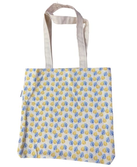 Екосумка шопер 4Profi Листя двунитка (хлопок) біла