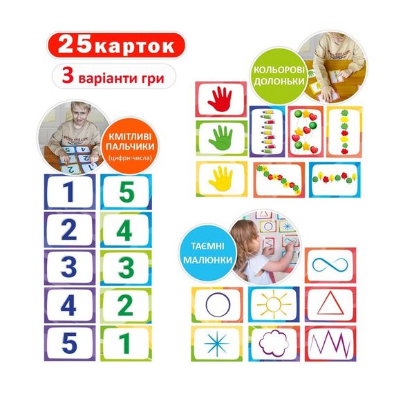 Дитячий набір розвиваючих карток "Нейгрогра" ME5032-26 | Зображення 1