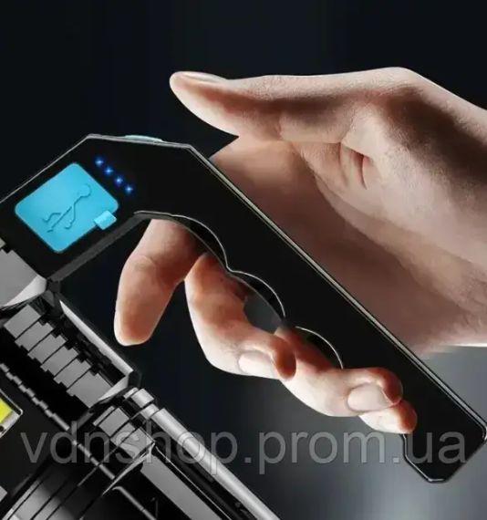 Фонарик Multi Fuction Portable Lamp водонепроницаемый. Светодиодный ручной фонарь с зарядкой от USB | Зображення 4
