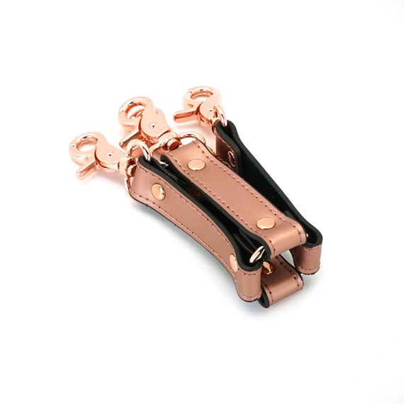 Крестовина для фиксации Liebe Seele Rose Gold Memory Hog Tie, натуральная кожа, розовое золото sexstyle | Зображення 12