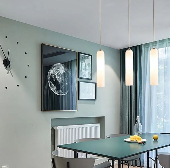 Люстра підвісна на 1 лампочку 27112 Латунь 45-200х10х10 см. | Зображення 1