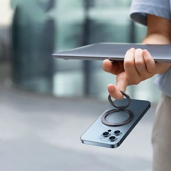 Тримач для телефону Baseus Halo Series Foldable Metal Ring (Single ring) (SUCH00001) Grey | Зображення 6