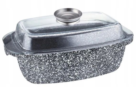Гусятница с крышкой Ofenbach Vizo KM-100517 32х10.5 см 5.5 л серая