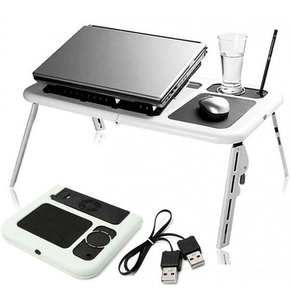 Столик для ноутбука с регулировкой высоты LD-09 E-Table, Столик с NM-150 охлаждением кулера | Зображення 3