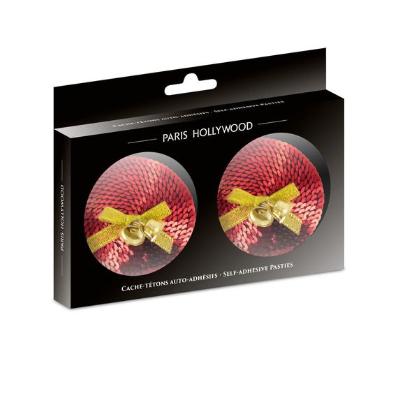 Пестис на соски Paris Hollywood Cache Tetons Clochettes Червоні One Size | Зображення 1