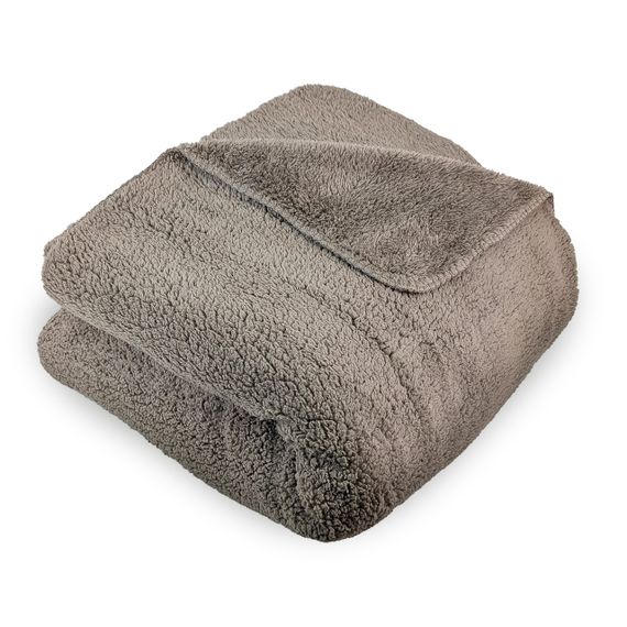 Плед-ковдра з шерпи та флісу какао Love You 200 x 220 см | Зображення 1