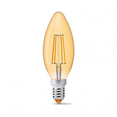 LED лампа VIDEX C37FA 4W E14 2200K 220V бронза | Зображення 1