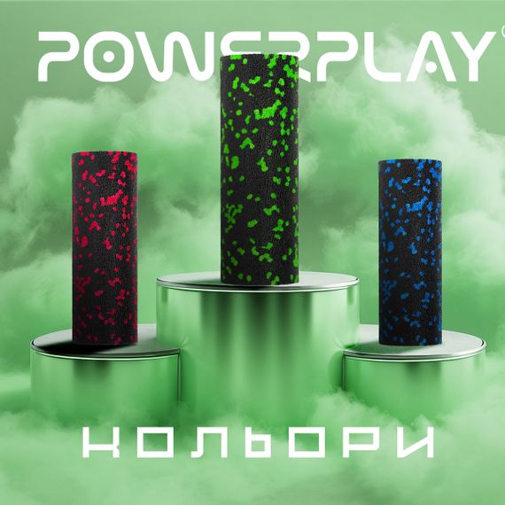 Массажный ролик (роллер) гладкий Паверплей PP-4346 Mini EPP Foam Roller Черно/Зеленый (15x5,3см.) | Зображення 9