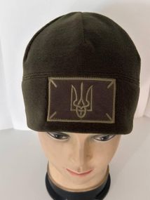 Шапка з гербом + ліпучка 1.0 олива