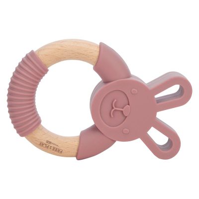 Прорезыватель FreeON силіконовий зайчик, рожевий (49485) | Зображення 2