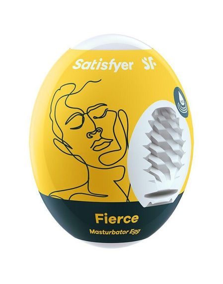 Самозмащувальний мастурбатор-яйце Satisfyer Masturbator Egg Fierce, одноразовий, не потребує змазки Sex Aura
