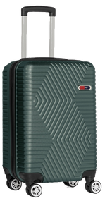 Мала пластикова валіза на колесах 45L GD Polo смарагдова