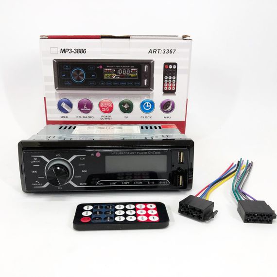 Авто магнітола 1дин MP3-3885, Однодинові магнітоли, Магнітола з лід підсвічуванням CE-16 | Зображення 6