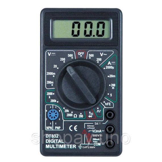 Мультиметр цифровий тестер Digital DT-832 зі звуковим дзвінком, тестер напруги цифровий | Зображення 6
