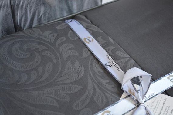 Постільна білизна First Choice Jacquard Satin DARK 200 х 220 см Tecna Anthracite | Зображення 3