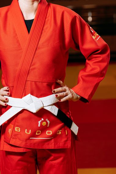 Червоне кімоно для дівчат/жінок, джиу-джитсу, TM BUDOGI, зріст 190 см, щільність 450 гр/м.кв. | Зображення 2