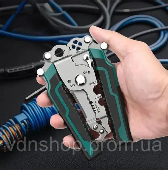 Профессиональные клещи (стрипер) XT-12005 UKC для зачистки и обжима резки проводов | Зображення 5