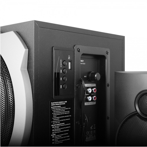 Акустична система 2.1 A-521X Sub-18W+2*13,5W USB+Bluetooth +картридер SD/MMC/MS чорний F&D | Зображення 2