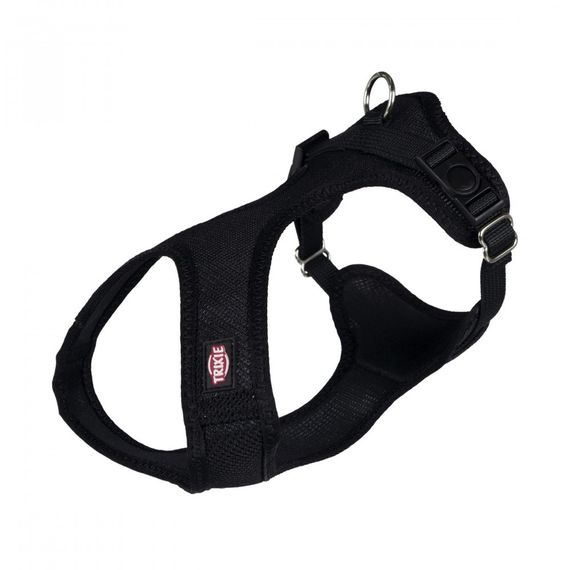 Шлея Trixie для собак Soft м_яка нейлон чорна розмір XXS-XS 28-40 см/15 мм