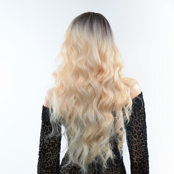 Перука довга кучерява Fetish Hair, балаяж блонд, 65 см | Зображення 3