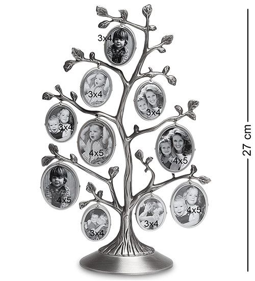 Настенная фоторамка Metal Family Tree 27 см (10 фото)