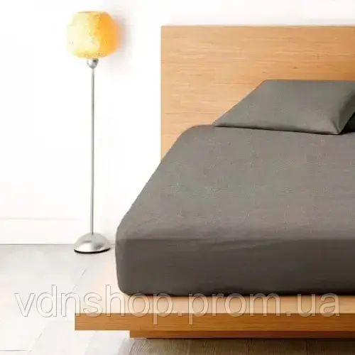 Светло серая Простынь махровая на резинке с наволочками Anisa  (220х240+30 см) | Зображення 3