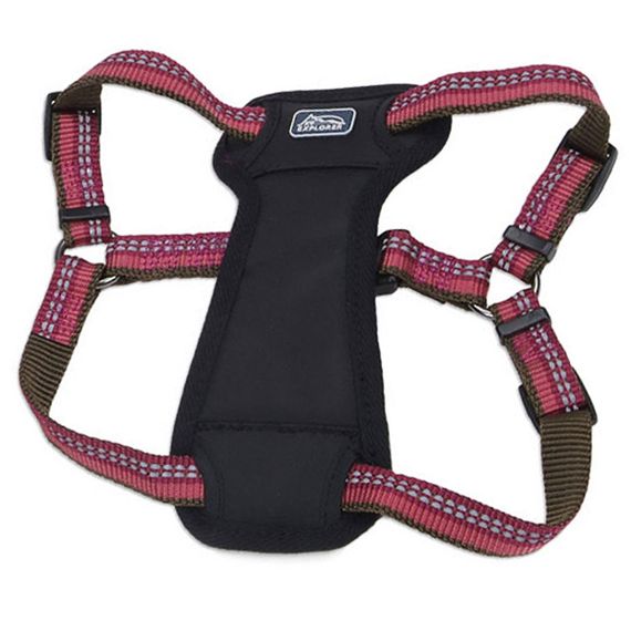 Шлей для собак світловідбивна Coastal K9 Explorer Harness, 30-45 см, пурпурний