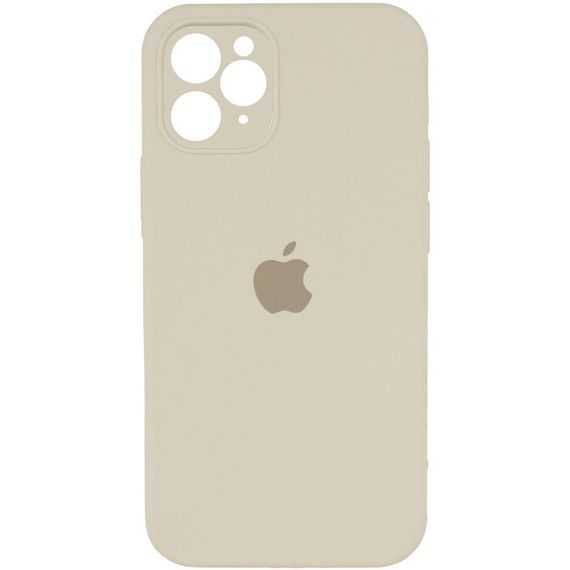 Чехол Silicone Case Square Full Camera Protective (AA) для Apple iPhone 11 Pro Max (6.5") Бежевый / Antigue White