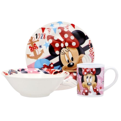 Набір дитячий 3 пр. порцеляновий "Мінні Маус" 6911100000