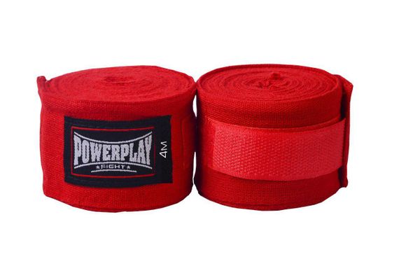 Бинти для боксу PowerPlay 3047 Червоні (4м) | Зображення 1