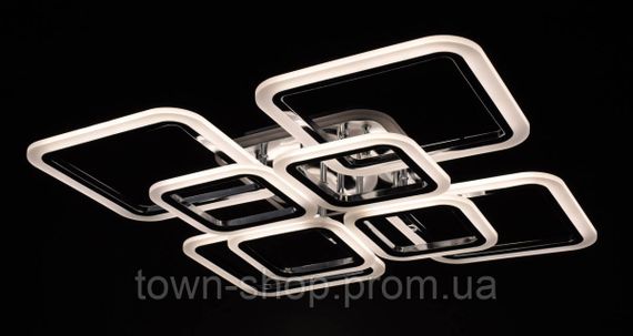 Люстра потолочная LED с пультом A2400/4+4-RGB-ch Хром 11х59х59 см. | Зображення 3