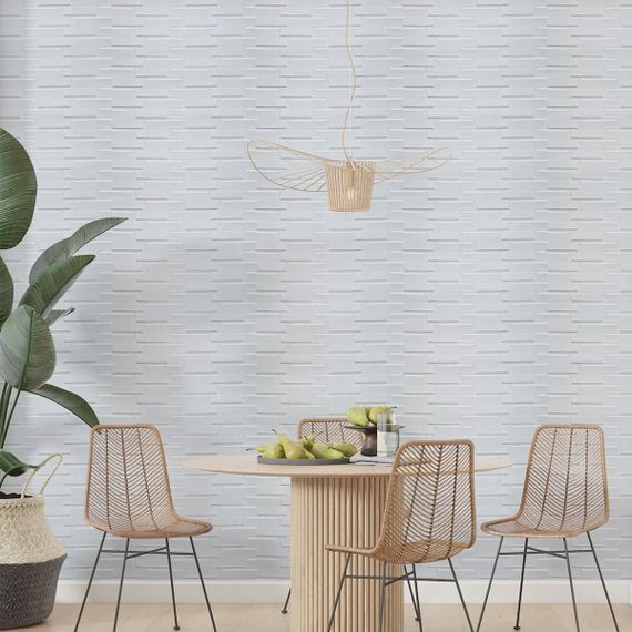 3D панель самоклеюча кладка біла 770х700х5 мм (031) SW-00000167 | Зображення 4