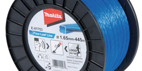Жилка косильна 1.65 мм "чотирилисник" Makita E-01753 (445 м) | Зображення 1