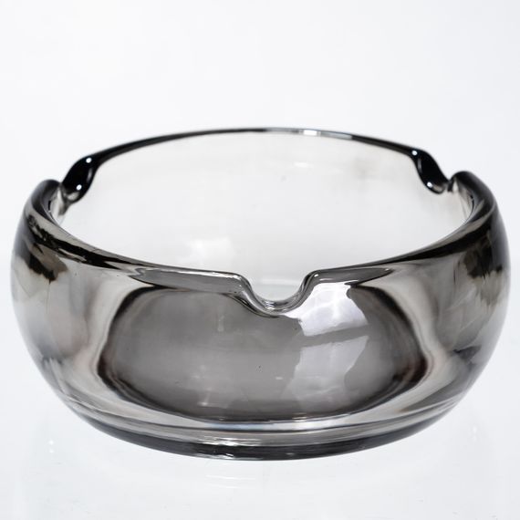 Попільничка скляна Round Cigar 12 см, сірий Yiwu HP-34-77