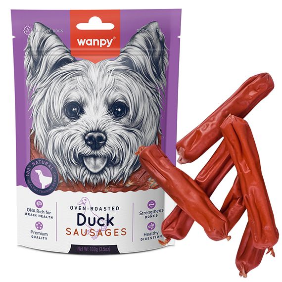 Лакомство для собак Wanpy Duck Sausages с уткой 100 гр
