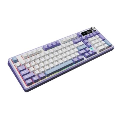 Клавиатура Ajazz AK980 Clear Sky Switch Purple RGB USB/Wireless/Bluetooth UA Purple (AK980-CS-PWB) | Зображення 8