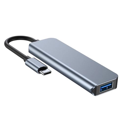 USB 3.1 Type-C хаб разветвитель на 4x USB 3.0/USB 2.0, BC1.2, металл | Зображення 1