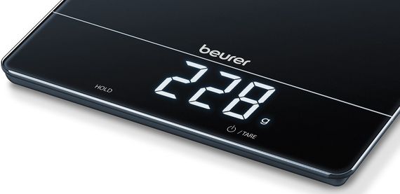 Ваги кухонні Beurer, 15кг, сенс. керування, 3хААА в комплекті, скло, чорний (KS_34) | Зображення 3