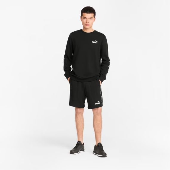 Толстовка мужская Puma Ess+ Tape Crew Sweatshirt​​​​​​ 847384 01 (черный, хлопок, спортивная, бренд пума) | Зображення 4