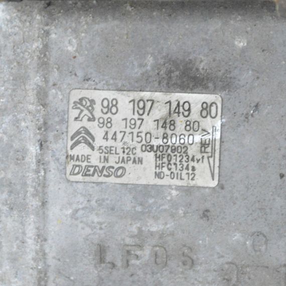 Компресор кондиціонера Peugeot Partner 3008 5008 Пежо Партнер 9819714880 | Зображення 6