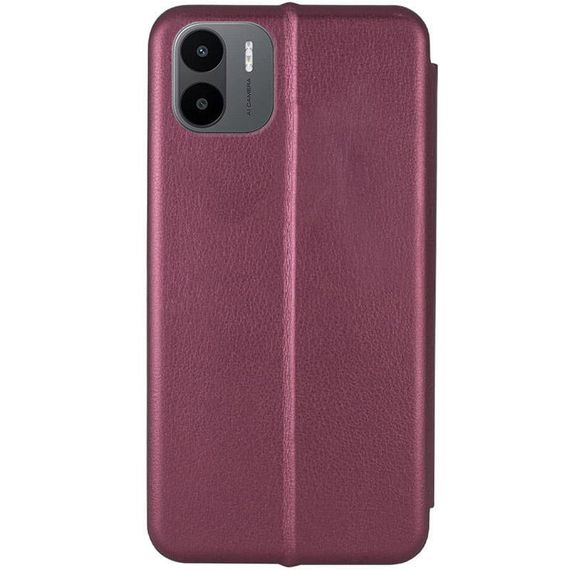 Шкіряний чохол-книжка Classy для Xiaomi Redmi A1 / A2 Бордовий | Зображення 1