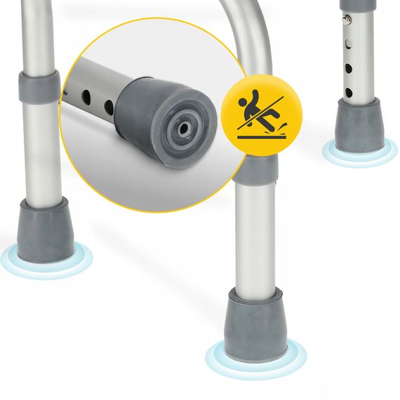 Сходинка-табурет 4FIZJO для ванної та душу, регульована White/Grey (P-5905973403429) | Зображення 1