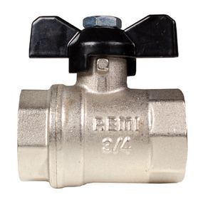 Кран водяний кульовий Remi ВВ 3/4” (чорний метелик) 22256