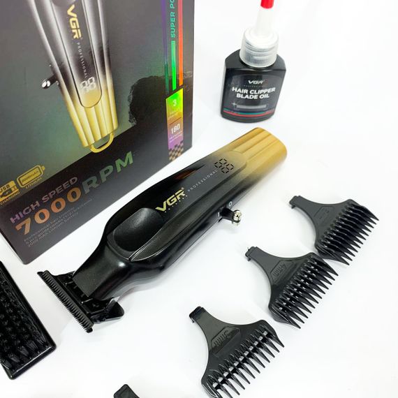 Электрическая аккумуляторная машинка для стрижки, Острые профессиональные машинки для стрижки волос DW-51 | Зображення 7